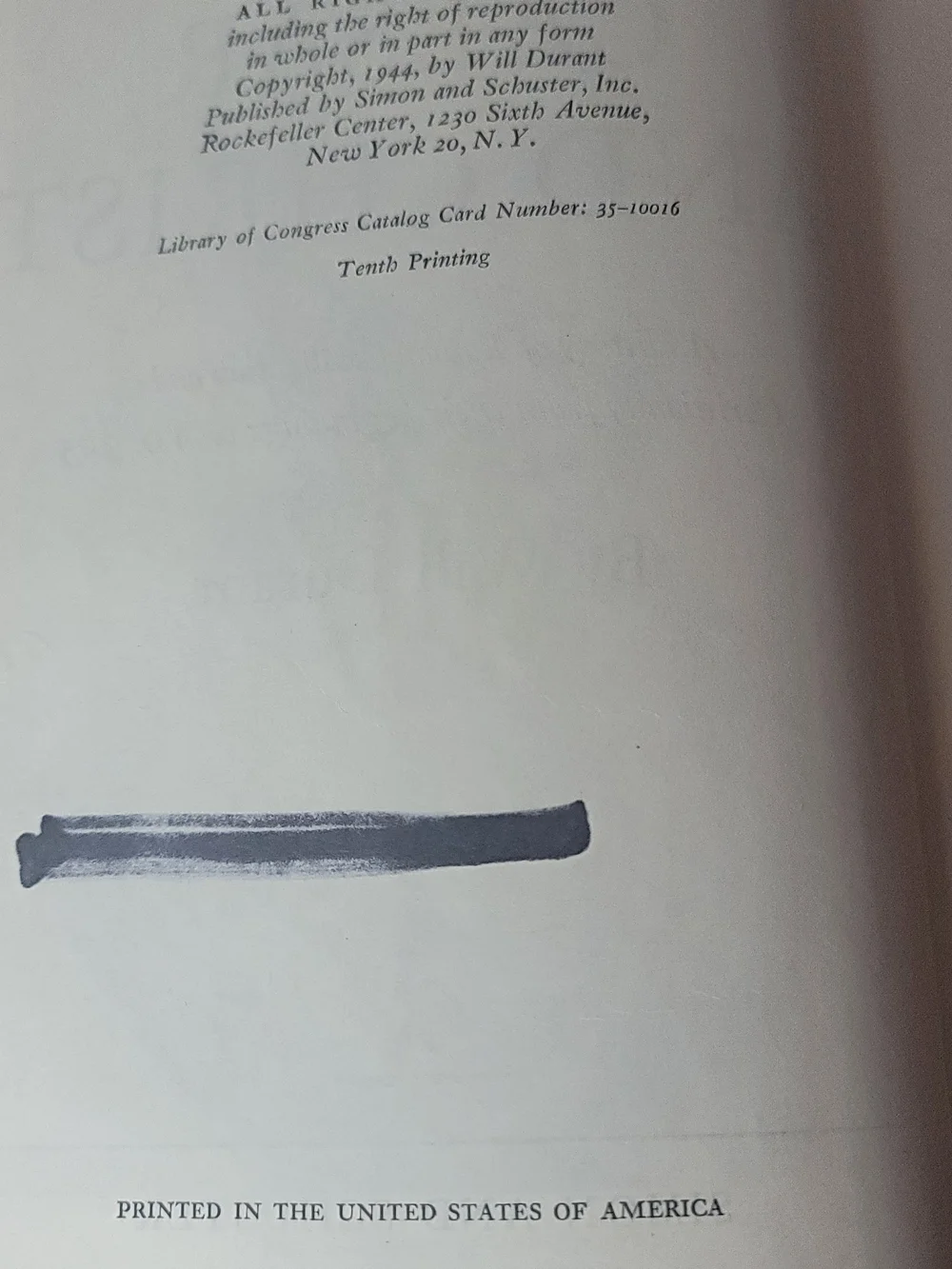 Will Durant Caesar and Christ Hardcover Book - Gray 1944
